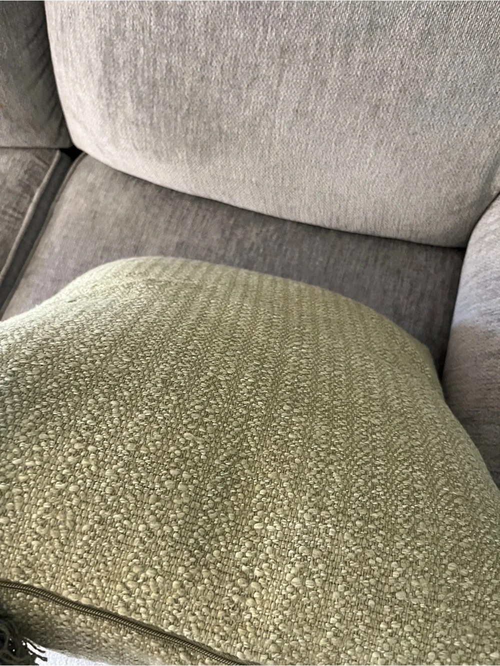 NEW Threshold Studio McGee embroidered square throw pillow sage green 20”x20”